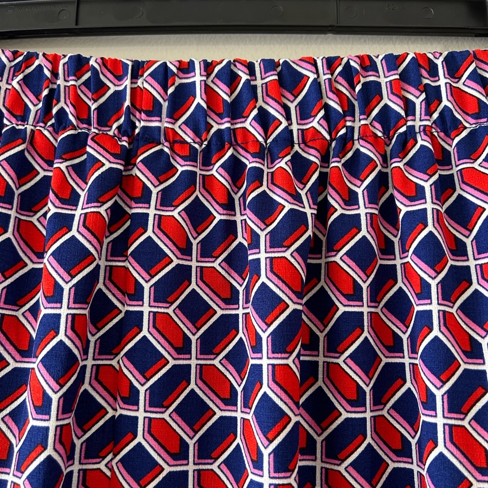 NWOT Kensie Geometric A-Line Midi Skirt in Pink and Blue - Picture 6 of 12